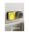 Inox Bulaşık Sübgerlik Stant- Mutfak Askısı Profesyonel 2 li SET 722043