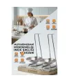 Inox Kepçe Standı - 2 li Kaşık Kepçe Standı- Profesyonel Şef Tasarımı 722045