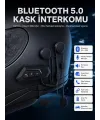 Intercom Bluetooth Kask Kulaklık Motosiklet Kulaklık 5.0 Bluetooth