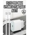 İos Uyumlu Type-c Girişli Hızlı Şarj 15/15 Pro Max Adaptör Ve Kablosu