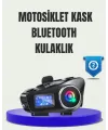 Ip65 Suya Dayanıklı Kask Bluetooth Kulaklık Lcd Ekranlı