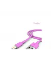 İphone Şarj Data Kablosu - Pembe