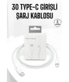 Iphone Uyumlu İos Uyumlu Lightning Hızlı Şarj Tye C Lightning Şarj Kablosu
