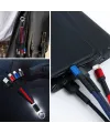 Işıklı Anahtarlık Model 3 İn 1 Usb Çıkışlı Mikro,type-c Ve İphone Uyumlu Şarj Kablosu