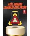 Işıklı İkaz Lambası Reflektör Şarjlı Işıklı Üçgen Led Acil Durum Feneri