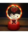 Işıklı Kırmızı I Love You Ayıcık