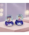 Işıklı Mini Boy Kar Küresi - Pilli - Romantik Çift Temalı - Hediyelik