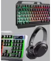Işıklı Oyuncu Klavye Mouse Ve Bluetooth Kulaklık Seti Türkçe Q Usb