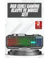 Işıklı Oyuncu Q Klavye Mouse Seti Siyah Gaming Oyuncu Klavye