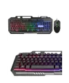 Işıklı Oyuncu Q Klavye Mouse Seti Siyah Gaming Oyuncu Klavye