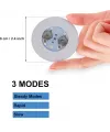 Işıklı Yapışkanlı Bardak Altı Aparatı Ledli 3 Modlu 6 cm Çap 1 Adet