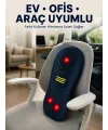 Isıtmalı Bel Masaj Minderi Ev Ofis Araç Uyumlu Titreşimli Destek