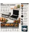 Izgara Ve Tost Makinesi 4 Dilim Yapışmaz Yüzey 2000w Ssm-2598