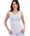 Jakarlı Kalın Askılı Bayan Atlet 14005 -Beyaz