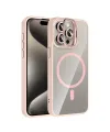 Joko Apple İphone 15 Pro Max Remim Lensli Magsafe Standlı Kapak - Pembe