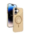 Joko Apple iPhone 16 Stella PC Sert Magsafe Kılıf - Gold