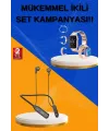 Kablolu Bluetooth Kulaklık Ve Kadınlara Özel Bileklik Hediyeli Yeni Nesil Akıllı Saat 3 Kordonlu