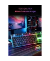 Kablolu Işıklı Gaming Standart Türkçe Q Klavye Ve Mouse Seti