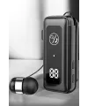 Kablolu Makaralı Bluetooth Kulaklık Uzun Pil Ömrü Dijital Göstergeli