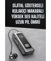 Kablolu Makaralı Bluetooth Kulaklık Uzun Pil Ömrü Dijital Göstergeli