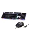 Kablolu Oyuncu Klavye Mouse Set Led Q Siyah H837Q