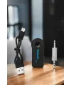 Kablosuz Bluetooth Aux Araç Kiti Siyah Hafıza Kartlı