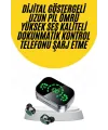 Kablosuz Bluetooth Kulaklık Çift Telefon Destekli Powerbankli Dijital Göstergeli