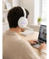 Kablosuz Bluetooth Mikrofonlu Beyaz Kulaklık  Rgb Işıklı
