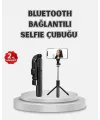 Kablosuz Bluetooth Selfie Çubuğu – 360° Dönebilir Başlık, Taşınabilir Ve Şık Tasarım
