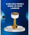 Kablosuz Dokunmatik Masa Lambası – Şık Modern Metal Gövde, Usb Şarjlı