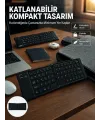 Kablosuz Katlanabilir Bluetooth Klavye Telefon Tablet Bilgisayar Uyumlu