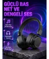 Kablosuz Kulak Üstü Bluetooth Kulaklık Güçlü Bas Ve Katlanabilir Tasarım