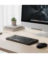 Kablosuz Lacivert Bluetooth Klavye Mouse Seti – Yuvarlak Tuşlu Tasarım, Türkçe Q Dizilim, Taşınabilir, Ev ve Ofis Kullanımına Uygun