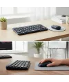Kablosuz Lacivert Bluetooth Klavye Mouse Seti – Yuvarlak Tuşlu Tasarım, Türkçe Q Dizilim, Taşınabilir, Ev ve Ofis Kullanımına Uygun