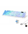 Kablosuz Mekanik Gaming Klavye Rgb Blue Switch 95 Tuş - Mavi Beyaz MF1705M