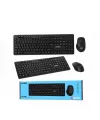Kablosuz Multimedia Klavye - Mouse Seti Siyah Q Klavye KM-510