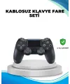Kablosuz Ps4 Oyun Kolu Çift Motor Titreşimli Uzun Bataryalı