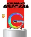 Kablosuz Şarjlı Atmosfer Lambası Bluetooth Hoparlör Ve Akıllı Alarm Özellikli