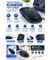 Kablosuz Şarjlı Sessiz Tıklamalı Ergonomik Mouse