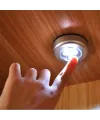 Kablosuz Spot Pilli Dokunmatik Led Lamba 3 Ledli Dolap Lambası