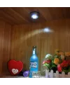Kablosuz Spot Pilli Dokunmatik Led Lamba 3 Ledli Dolap Lambası