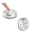 Kablosuz Spot Pilli Dokunmatik Led Lamba 3 Ledli Dolap Lambası