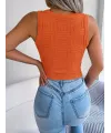 Kadın Askılı Bisiklet Yaka Güpüs Dekolteli Triko Crop Bluz