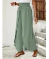 Kadın Beli Lastikli Bağcıklı önü Asimetrik Detaylı Aerobin Pantolon