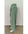 Kadın Beli Lastikli Bağcıklı önü Asimetrik Detaylı Aerobin Pantolon