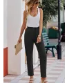 Kadın Beli Lastikli Keten Pantolon