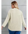 Kadın Beş Düğme Büyük Beden Triko Hırka