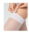Kadın Beyaz Düz Jartiyer Çorabı TG270435