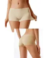 Kadın Dikişsiz Görünmez İz Yapmaz Mini Şort Boxer Ten