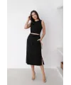 Kadın Iki Iplik Crop Etek Ikili Takım